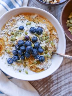 Nut and Seed Overnight N'Oatmeal - an oat-free paleo friendly (and vegan!) breakfast porridge