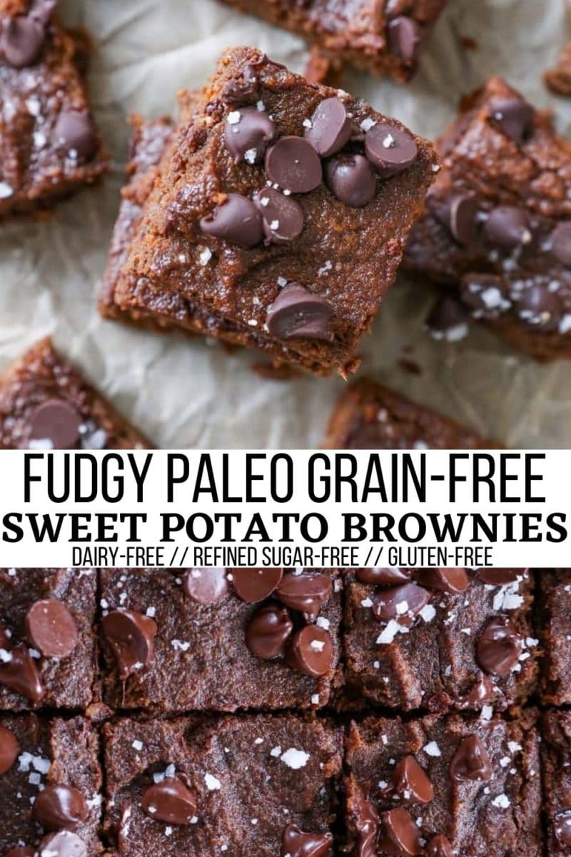 Fudgy Paleo Sweet Potato Brownies made grain-free, dairy-free, refined sugar-free, ultra moist and delicious! A healthier brownie recipe that is gluten-free
