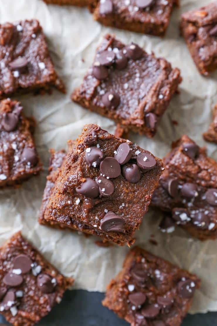 Paleo Sweet Potato Fudge Brownies - made with sweet potato, coconut flour, and pure maple syrup - in your blender! Gluten free, grain free, and dairy free