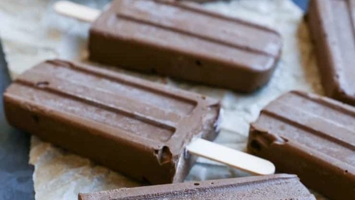 Dairy-Free Fudgesicles made with all whole food ingredients for a vegan and paleo dessert!