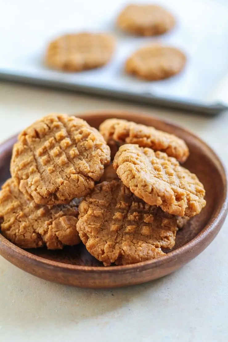 Flourless Peanut Butter Cookies - grain-free, dairy-free, refined sugar-free and delicious!