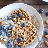 Grain-Free Hazelnut Flour Waffles - dairy-free, gluten-free, and paleo. These easy blender waffles are healthy and quick to prepare!