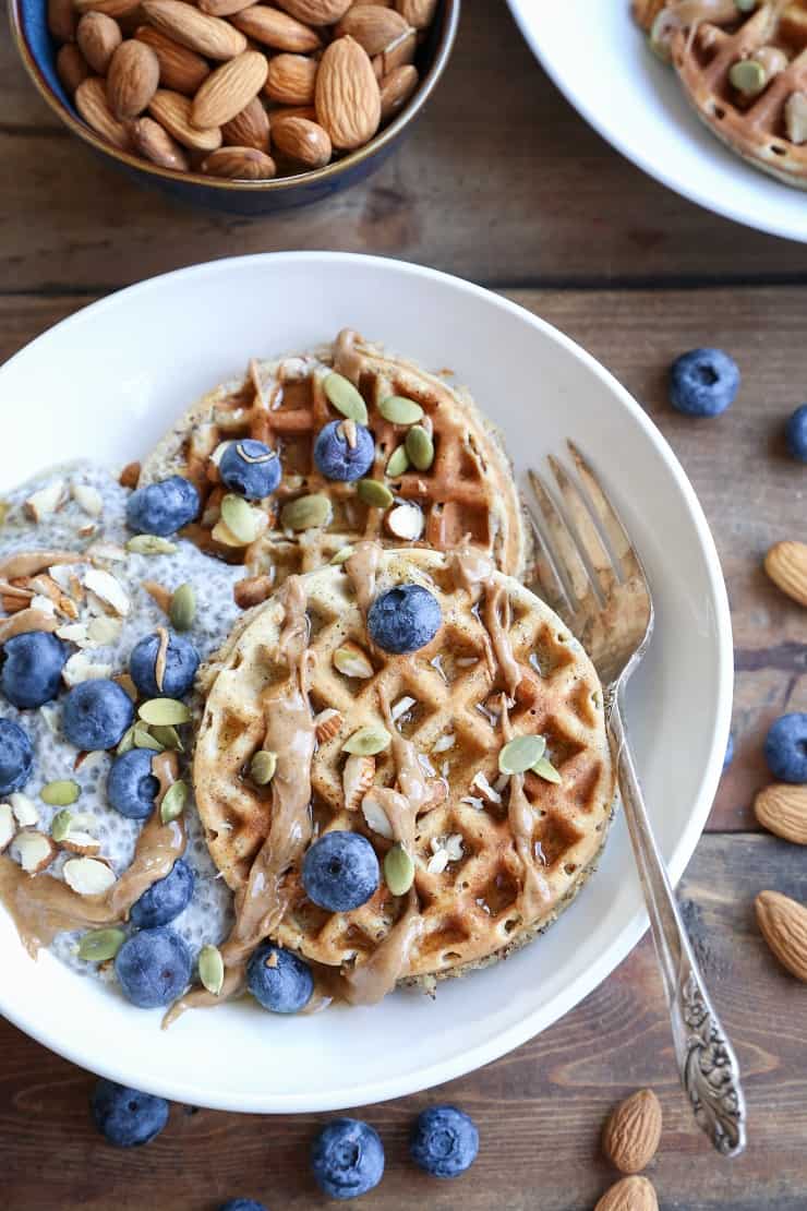 Grain-Free Hazelnut Flour Waffles - dairy-free, gluten-free, and paleo. These easy blender waffles are healthy and quick to prepare!