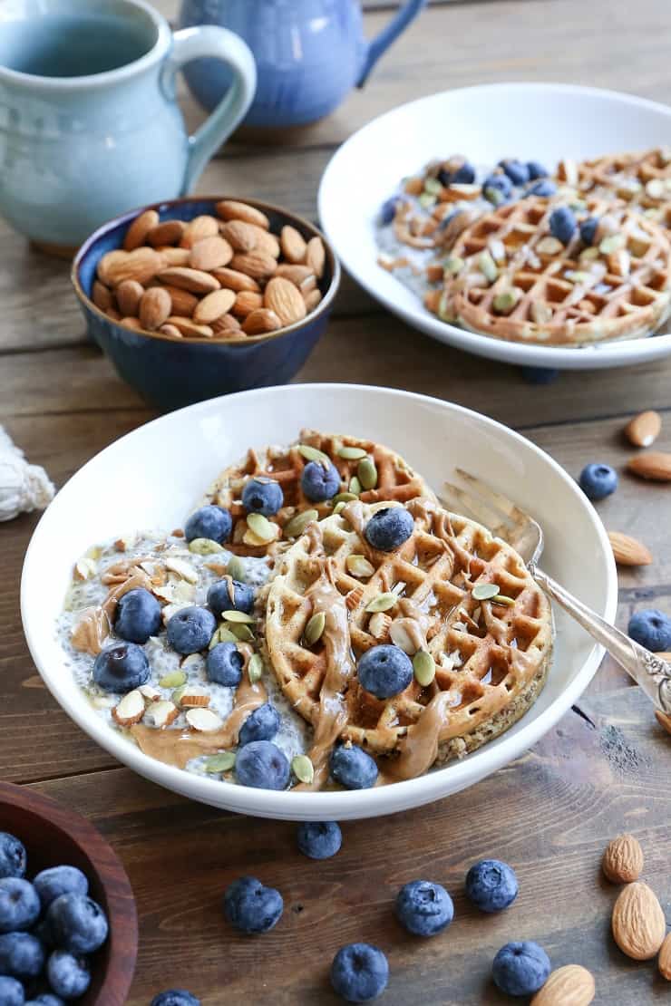 Grain-Free Hazelnut Flour Waffles - dairy-free, gluten-free, and paleo. These easy blender waffles are healthy and come together quickly!