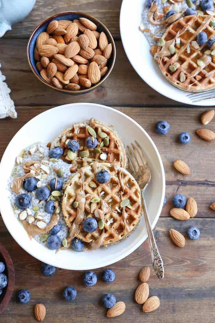 Grain-Free Hazelnut Flour Waffles - dairy-free, gluten-free, and paleo. These easy blender waffles are healthy and quick to prepare!