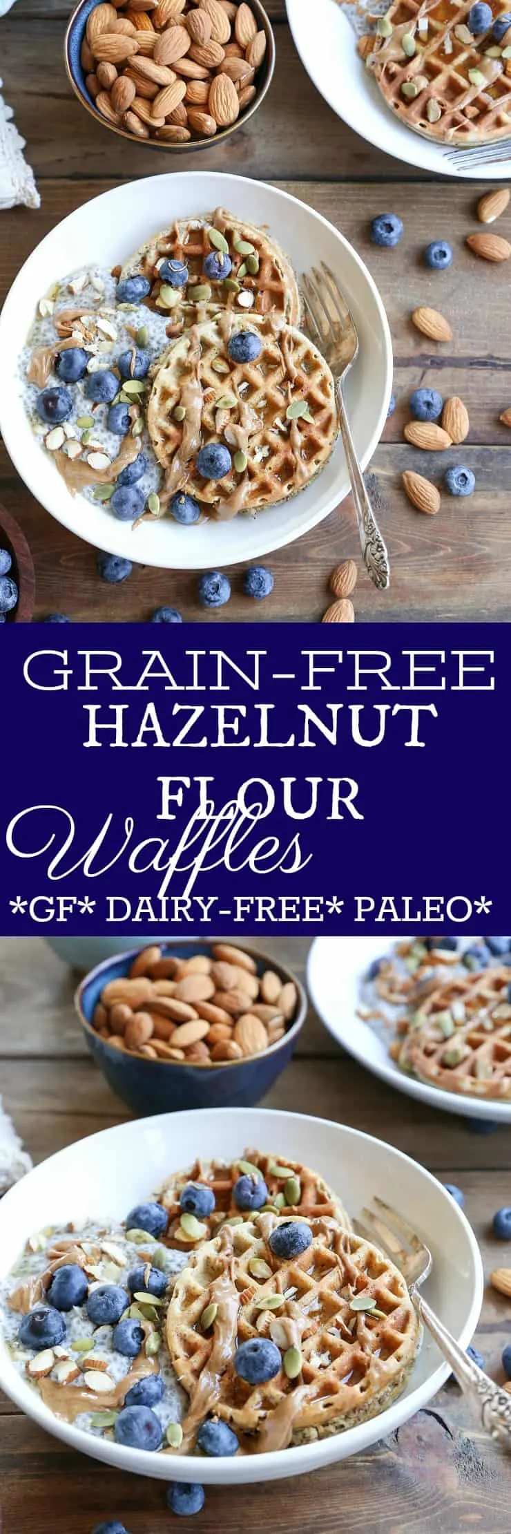 Grain-Free Hazelnut Flour Waffles - dairy-free, gluten-free, and paleo. These easy blender waffles are healthy and quick to prepare!