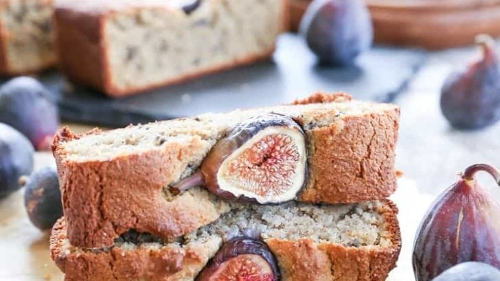 Paleo Almond Fig Quickbread - grain-free, naturally sweetened, dairy-free, and healthy breakfast or snack recipe!