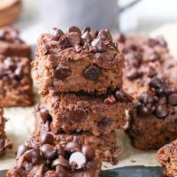 Paleo Pumpkin Brownies (with a vegan option!) - these grain-free, refined sugar-free, naturally sweetened brownies are made with coconut flour and pure maple syrup