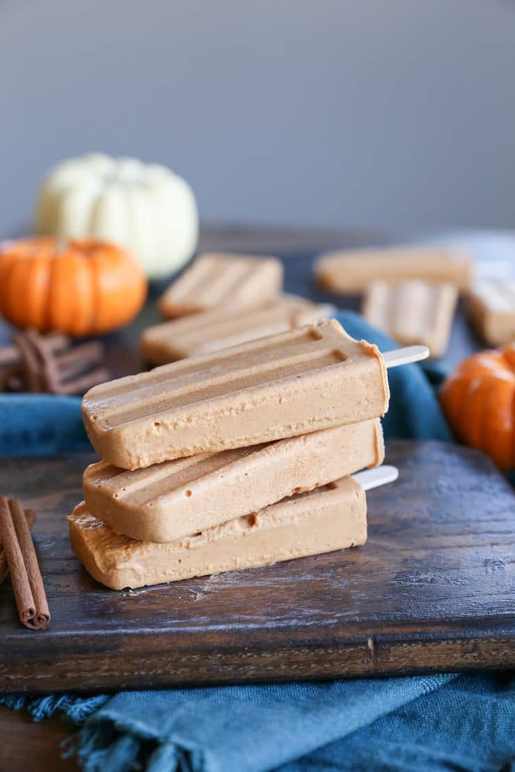 Pumpkin Spice Popsicles - dairy-free, refined sugar-free, vegan and paleo