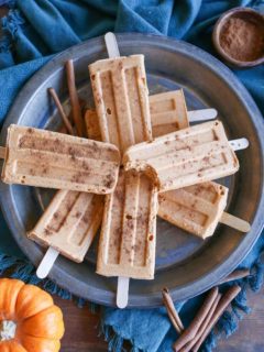 Pumpkin Spice Popsicles - dairy-free, refined sugar-free, vegan and paleo