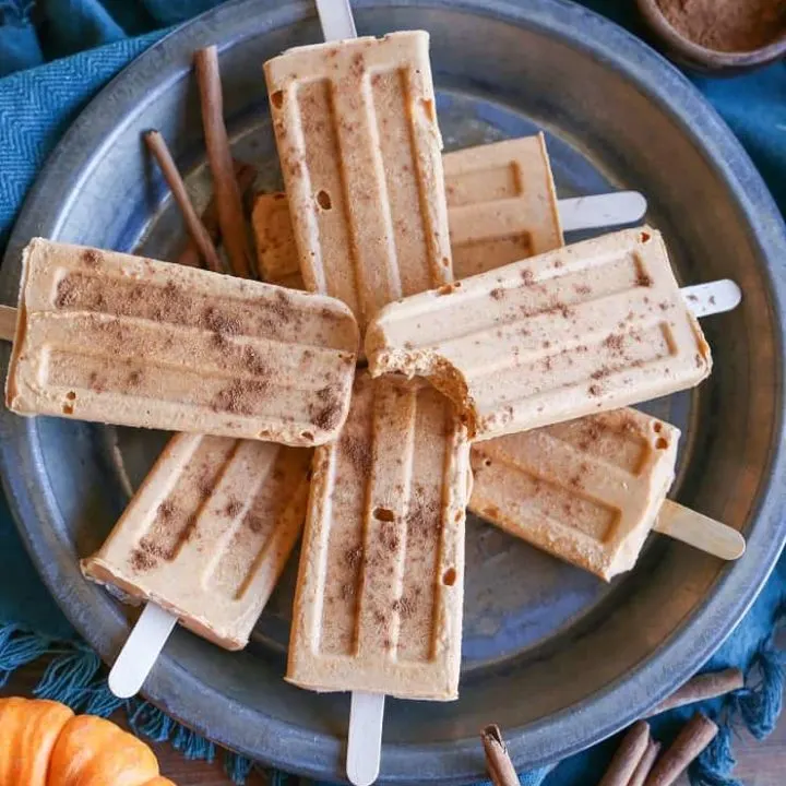 Pumpkin Spice Popsicles - dairy-free, refined sugar-free, vegan and paleo