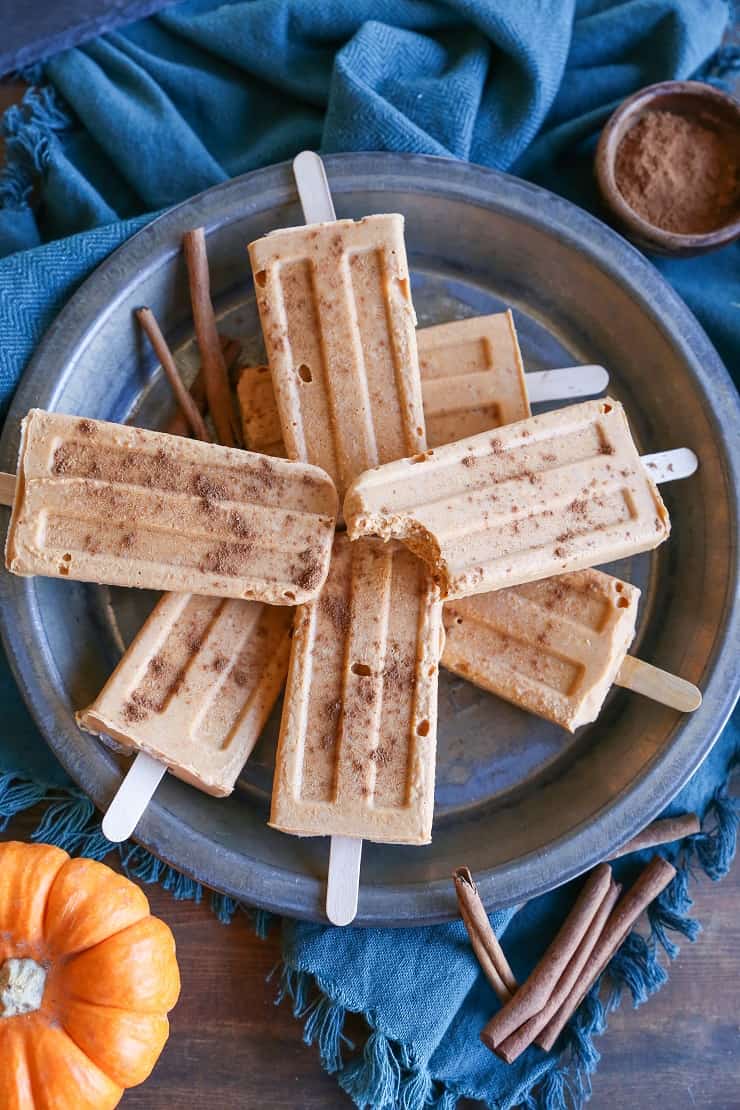 Pumpkin Spice Popsicles - dairy-free, refined sugar-free, vegan and paleo