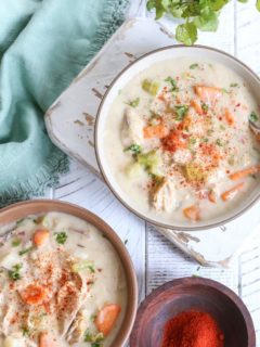 Paleo Turkey Chowder - dairy-free, gluten-free chowder using leftover Thanksgiving turkey