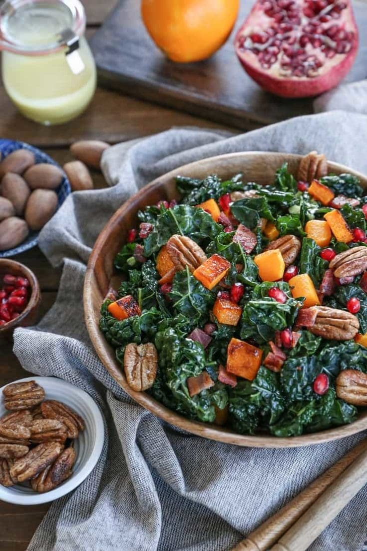 Roasted Butternut Squash Kale Salad - The Roasted Root