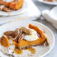 Vegan Bourbon Orange Sweet Potato Pie - grain-free, dairy-free, refined sugar-free, and almost paleo