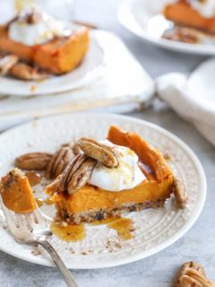 Vegan Bourbon Orange Sweet Potato Pie - grain-free, dairy-free, refined sugar-free, and almost paleo