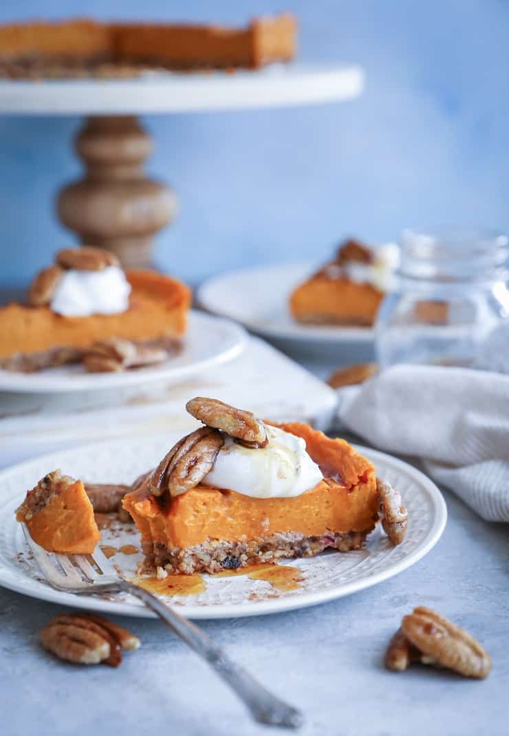 Vegan Bourbon Orange Sweet Potato Pie - grain-free, dairy-free, refined sugar-free, and almost paleo