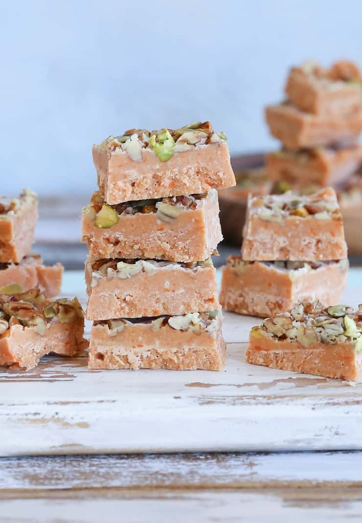 Vegan Sweet Potato Fudge - dairy-free, naturally sweetened, and paleo