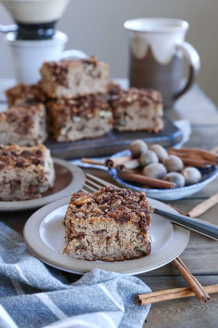 Chai Spiced Paleo Coffee Cake made with coconut flour and almond flour - this grain-free, dairy-free, refined sugar-free treat is absolutely delicious and healthy!