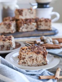 Chai Spiced Paleo Coffee Cake made with coconut flour and almond flour - this grain-free, dairy-free, refined sugar-free treat is absolutely delicious and healthy!