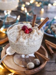 Eggnog Tapioca Pudding (Paleo) - a refined sugar-free, dairy-free dessert that is rich and decadent for the holidays