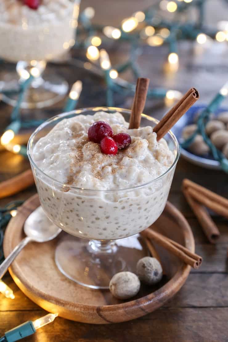 Eggnog Tapioca Pudding (Paleo) - a refined sugar-free, dairy-free dessert that is rich and decadent for the holidays