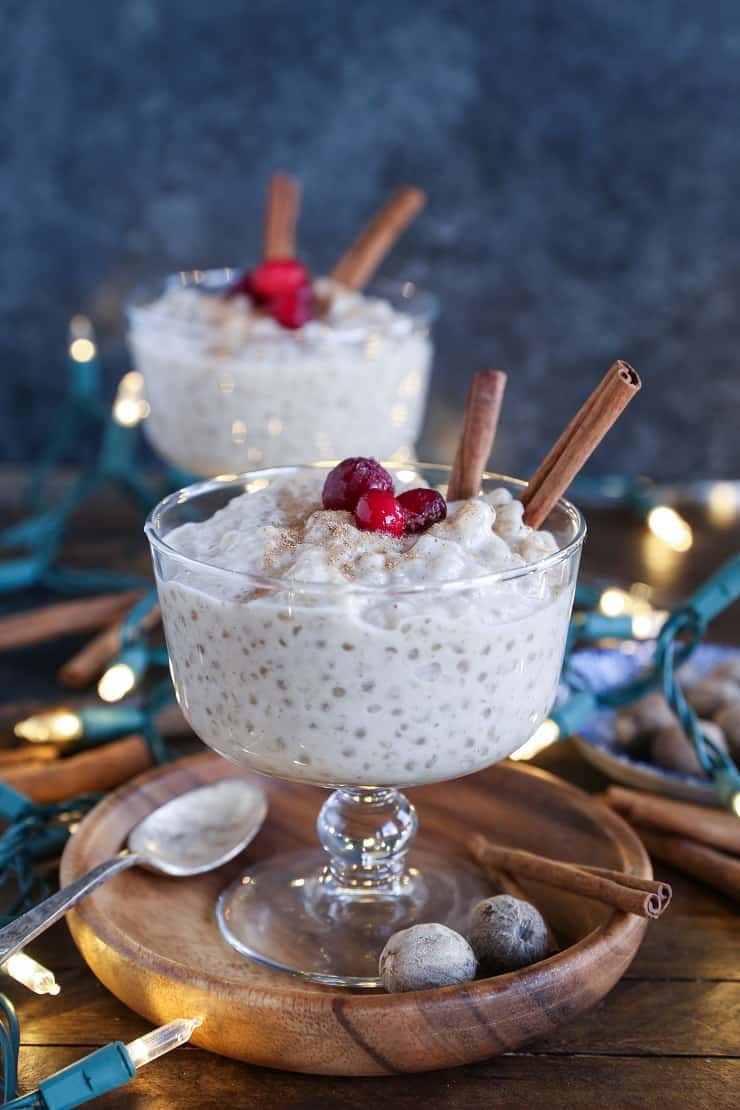 Eggnog Tapioca Pudding (Paleo) - a refined sugar-free, dairy-free dessert that is rich and decadent for sharing during the holidays