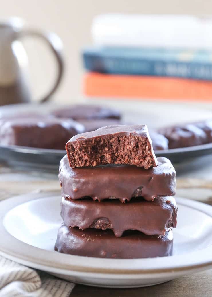 Paleo Chocolate Shortbread Cookies - grain-free, refined sugar-free, dairy-free, and incredibly delicious! | TheRoastedRoot.net