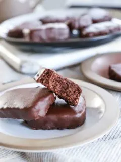 Paleo Chocolate Shortbread Cookies - grain-free, refined sugar-free, dairy-free, and incredibly delicious! | TheRoastedRoot.net