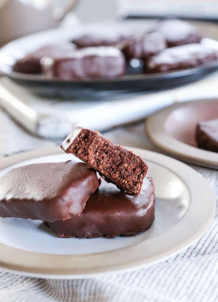 Paleo Chocolate Shortbread Cookies - grain-free, refined sugar-free, dairy-free, and incredibly delicious! | TheRoastedRoot.net