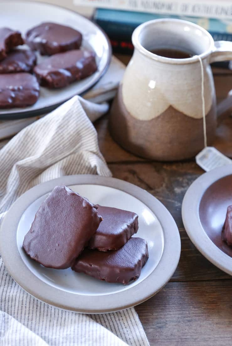 Paleo Chocolate Shortbread Cookies - grain-free, refined sugar-free, dairy-free, and incredibly delicious! | TheRoastedRoot.net