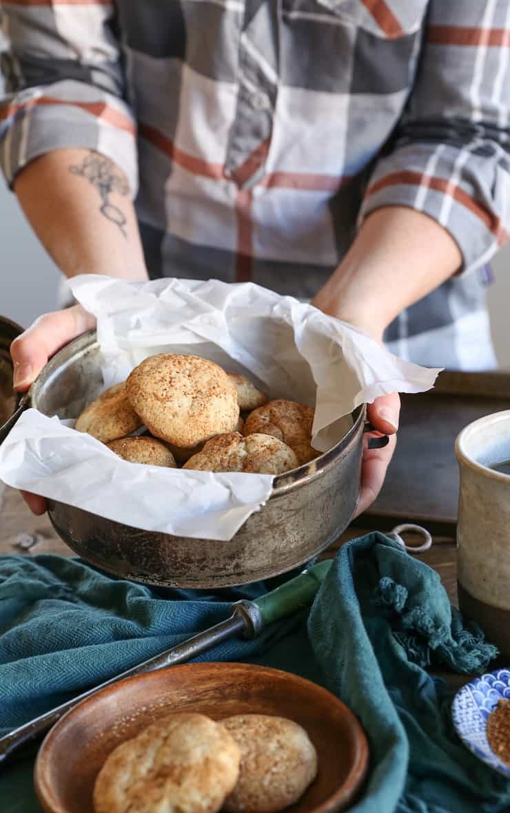 Vegan Snickerdoodles - 2 recipes for vegan snickerdoodles - a grain-free version, and a gluten-free version. Dairy-free, refined sugar-free, and healthy! 