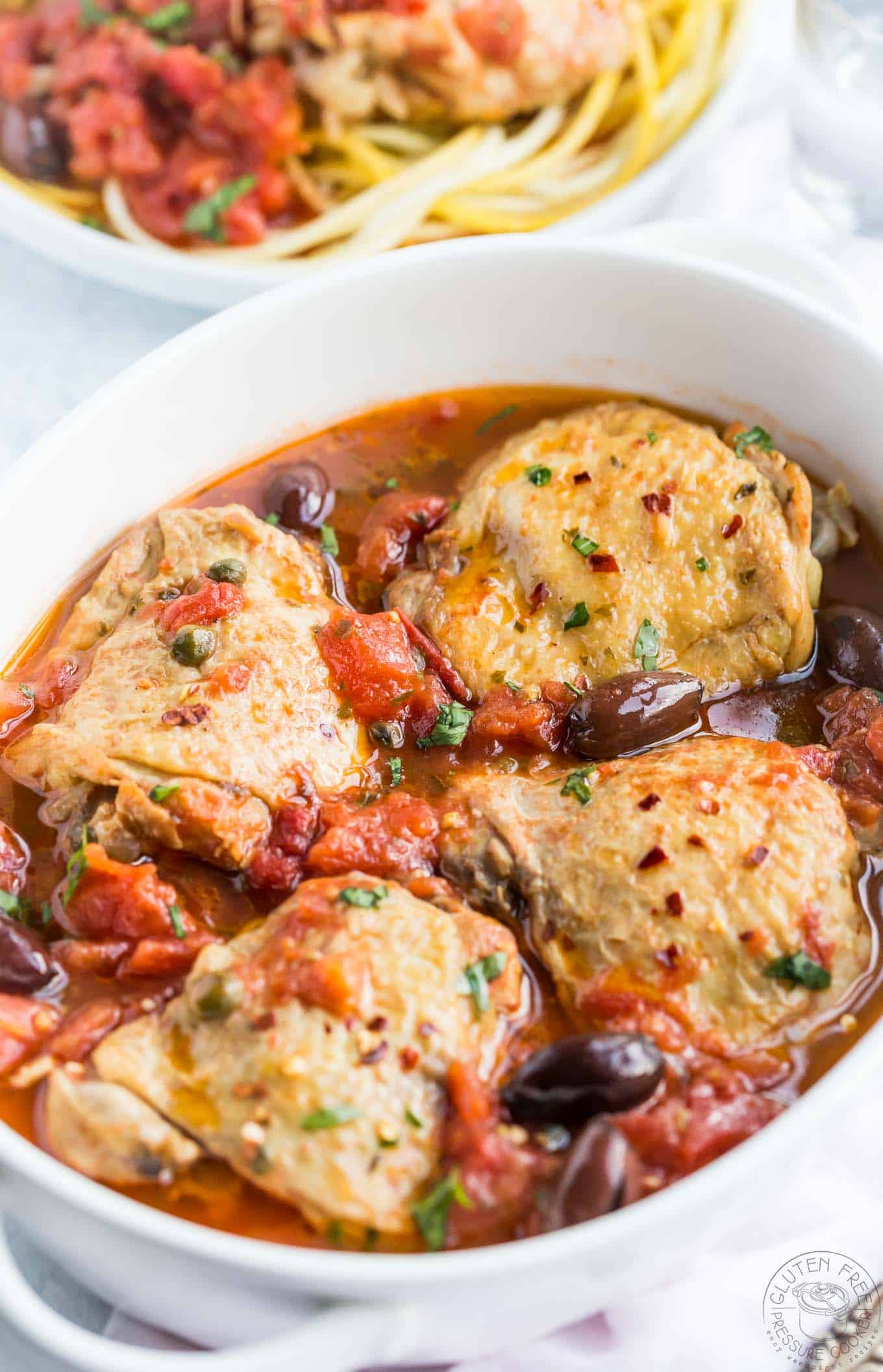 Pressure Cooker Chicken Puttanesca - whole30, paleo, healthy