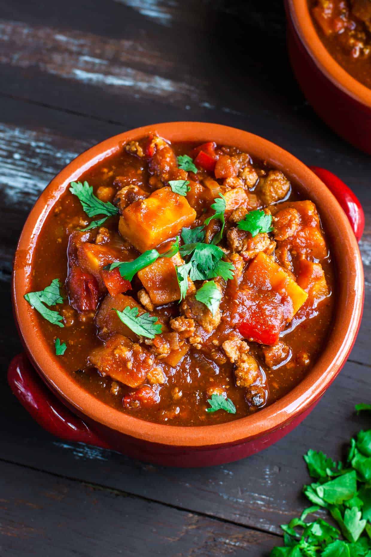 Chipotle Turkey Sweet Potato Chili Recipe - paleo, Whole30, healthy