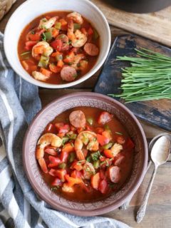 Shrimp Gumbo Soup - a quick and easy approach to the classic Louisiana meal