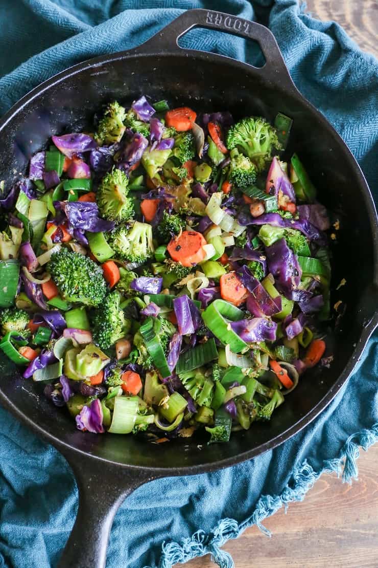 Easy Go-To Stir Fry Vegetables Recipe - simple to prepare, colorful, nutritious #paleo #whole30 