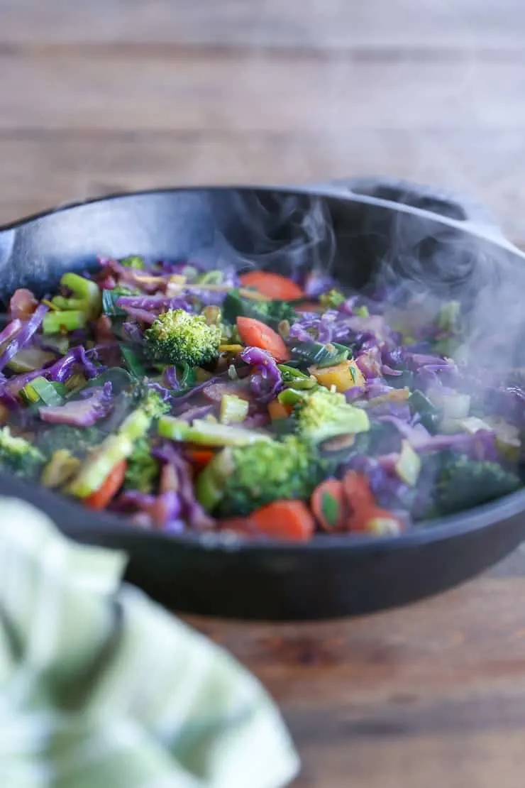 Easy Go-To Stir Fry Vegetables Recipe - simple to prepare, colorful, nutritious #paleo #whole30
