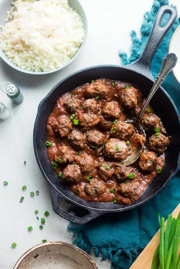 Sweet and Sour Meatballs - whole30, paleo, healthy
