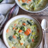 Vegan Broccoli Cheddar Soup - dairy-free, gluten-free, healthy, paleo, and delicious