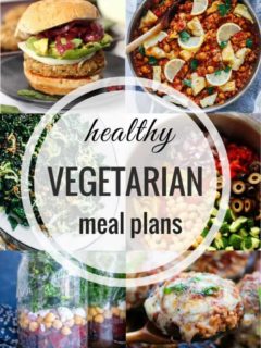 Healthy Vegetarian Meal Plan with a printable grocery list