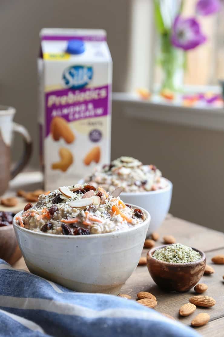 www.beincooking.com Carrot Cake Overnight Oatmeal - a nutrient-packed well-balanced way to start the day.