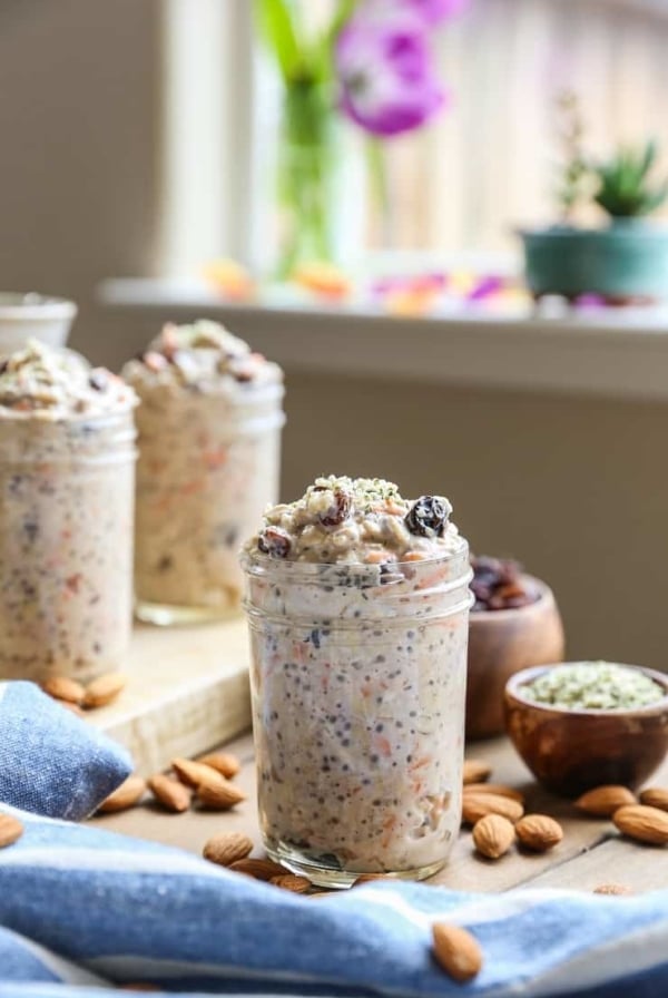 Carrot Cake Overnight Oatmeal - a nutrient-packed, well-balanced breakfast