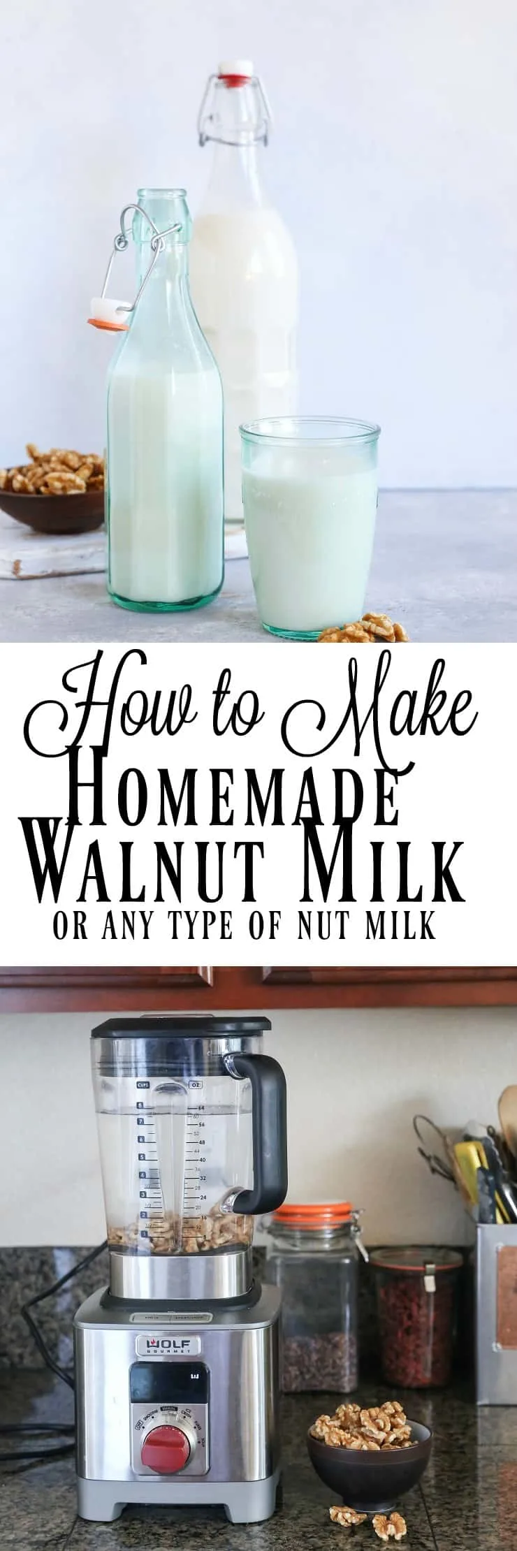 How to Make Walnut Milk (or any other type of nut milk) at home. An easy tutorial with photos