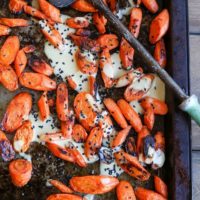 Orange-Ginger Roasted Carrots - a healthy flavorful side dish that happens to be paleo and vegan