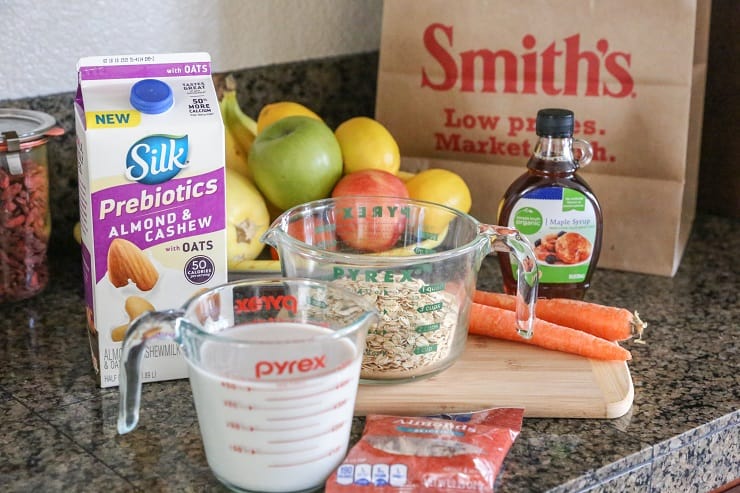 Carrot Cake Overnight Oats ingredients