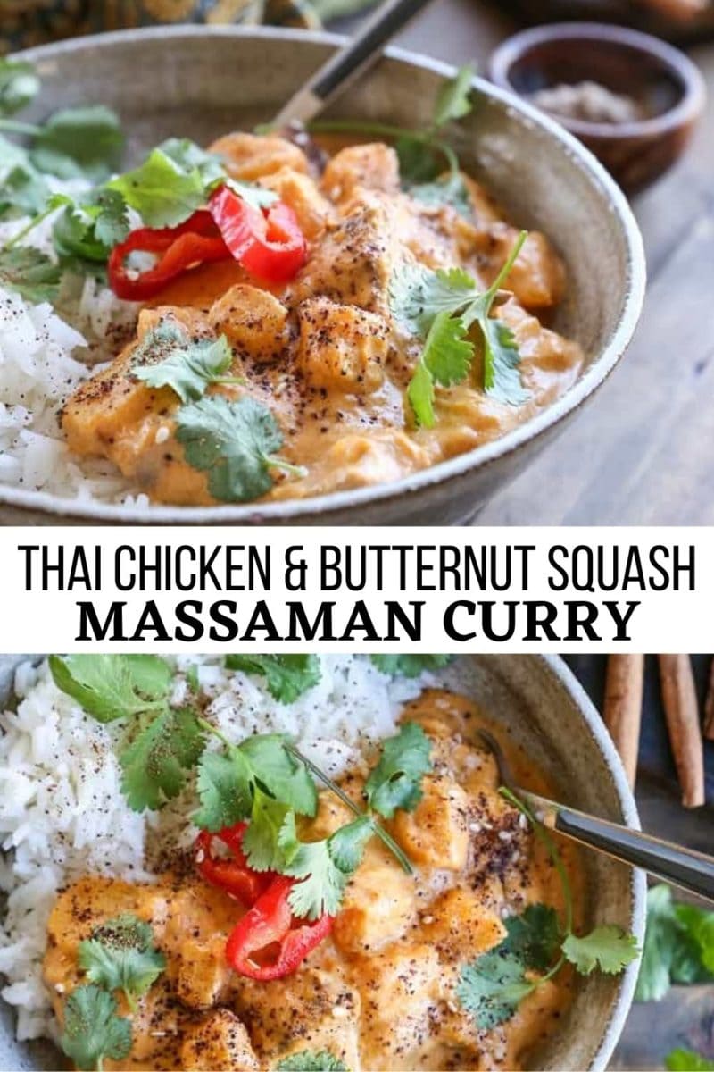 Thai Massaman Curry pinterest collage