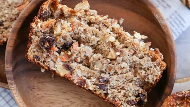 Paleo Carrot Cake Banana Bread - naturally sweetened, grain-free, and healthy. This gluten-free banana bread recipe is easily made in your blender