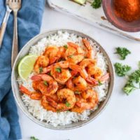 Easy Cajun Shrimp - a quick and easy shrimp recipe that only requires a few ingredients and hardly any time to prepare for an easy dinner.