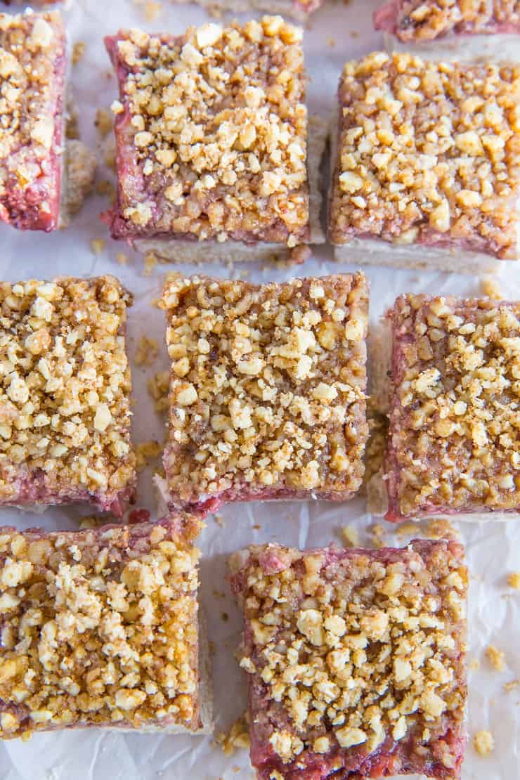 Gluten-Free Vegan Strawberry Crumb Bars (with a grain-free paleo option)