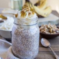 Banana Bread Chia Pudding - a healthy no-cook breakfast recipe that's dairy-free, vegan, paleo, and only requires a few minutes of prep